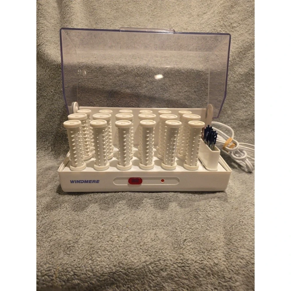 Windmere Hot Roller Set 18 Curlers Includes Clips Electric - Tested